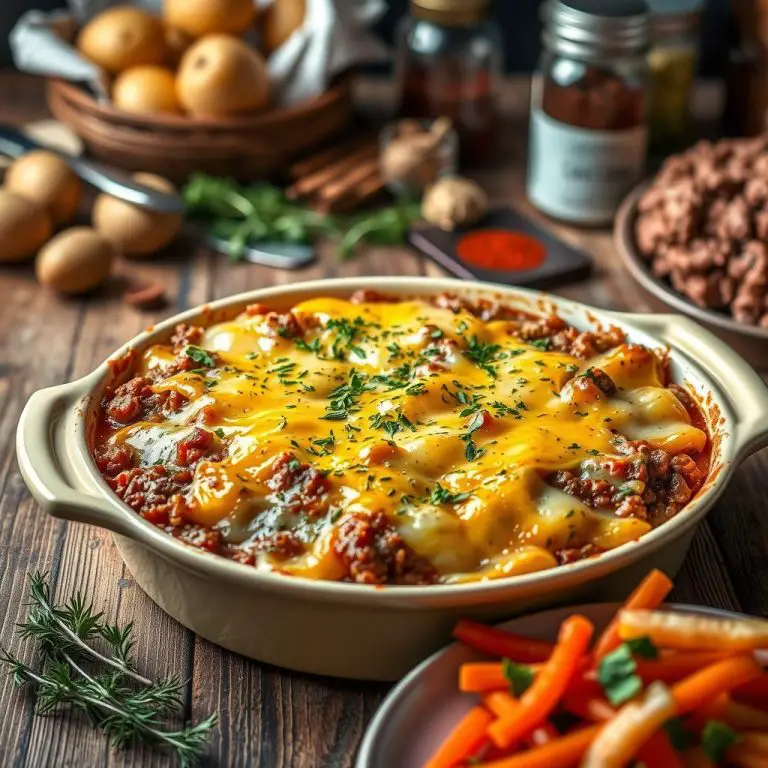 Ground Beef and Potato Casserole