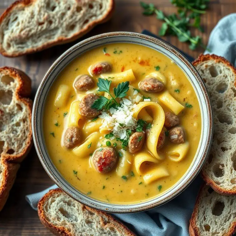 Creamy Parmesan Italian Sausage Ditalini Soup Recipe