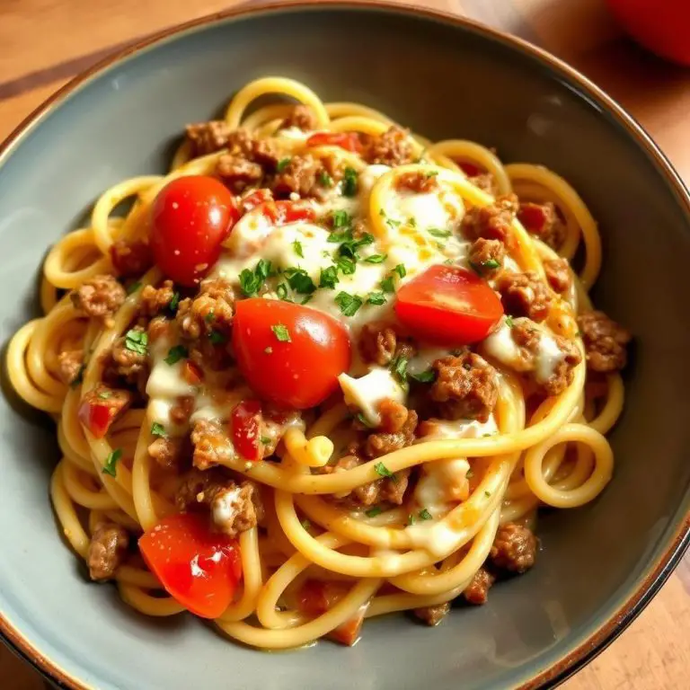 Creamy Rotel Pasta with Ground Beef Recipe