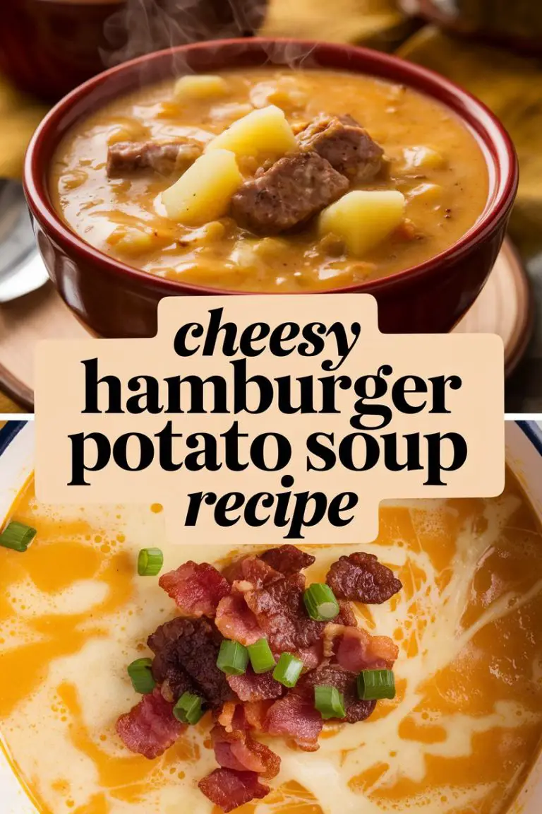 Cheesy Hamburger Potato Soup Recipe